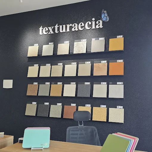 Amostras de texturas e cores